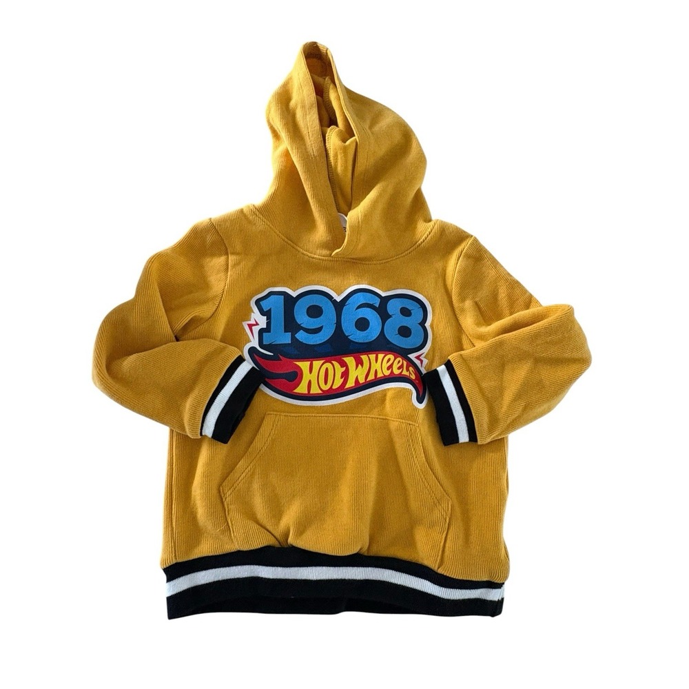 Yellow Hot Wheels Hoodie Sweatshirt Kids 3-4yrs